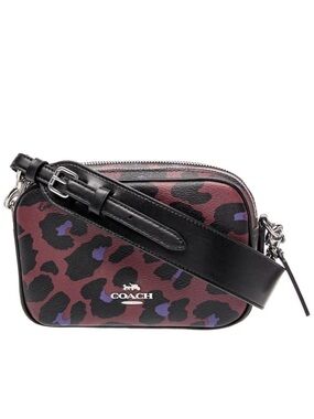 Coach Jes C2012 leopard print 20 crossbody camera style bag with hangtag